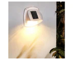 4Pcs LED Solar Powered Light with Lights Reflector 120 Degree Wide Angle for Garden Yard Garage