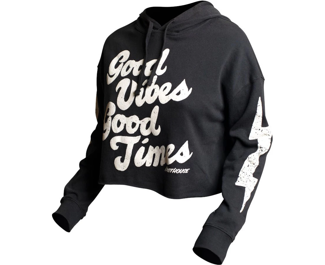 Fasthouse Womens Feelgood Cropped Hoodie Black 2021