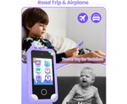 Kids Smart Phone for Girls with Holographic Pyramid, 32G Card Christmas Birthday Gifts for Kids Toys Cell Phone, 2.8" Touchscreen Learning Play Toy -Purple