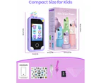 Kids Smart Phone for Girls with Holographic Pyramid, 32G Card Christmas Birthday Gifts for Kids Toys Cell Phone, 2.8" Touchscreen Learning Play Toy -Purple