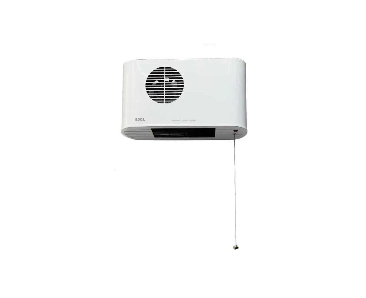 IXL 2400w Winflow Deluxe Wall Mounted Bathroom Fan Heater 350x220mm White