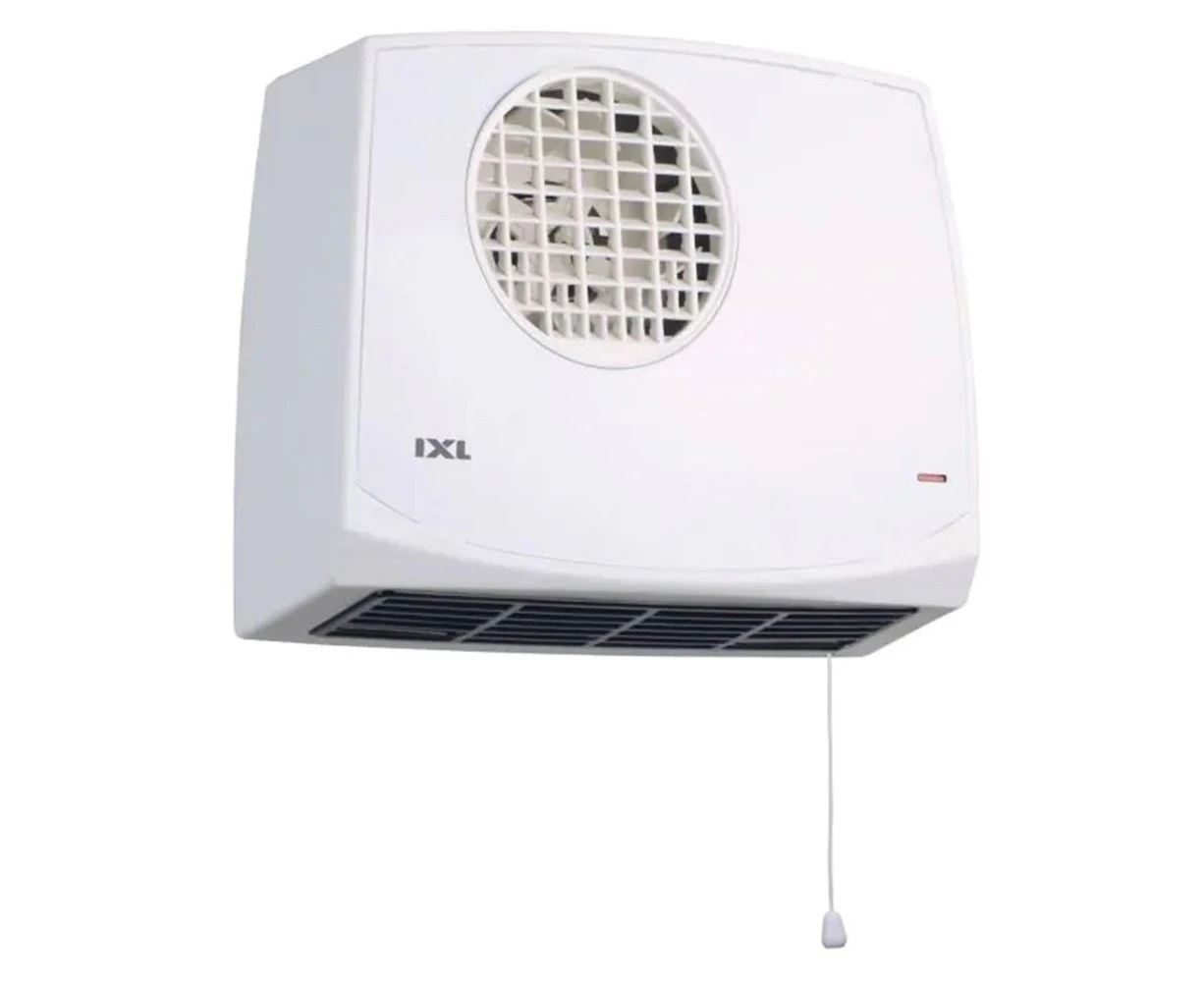 IXL 2400w Winflow Classic Wall Mounted Bathroom Fan Heater 255x250mm White