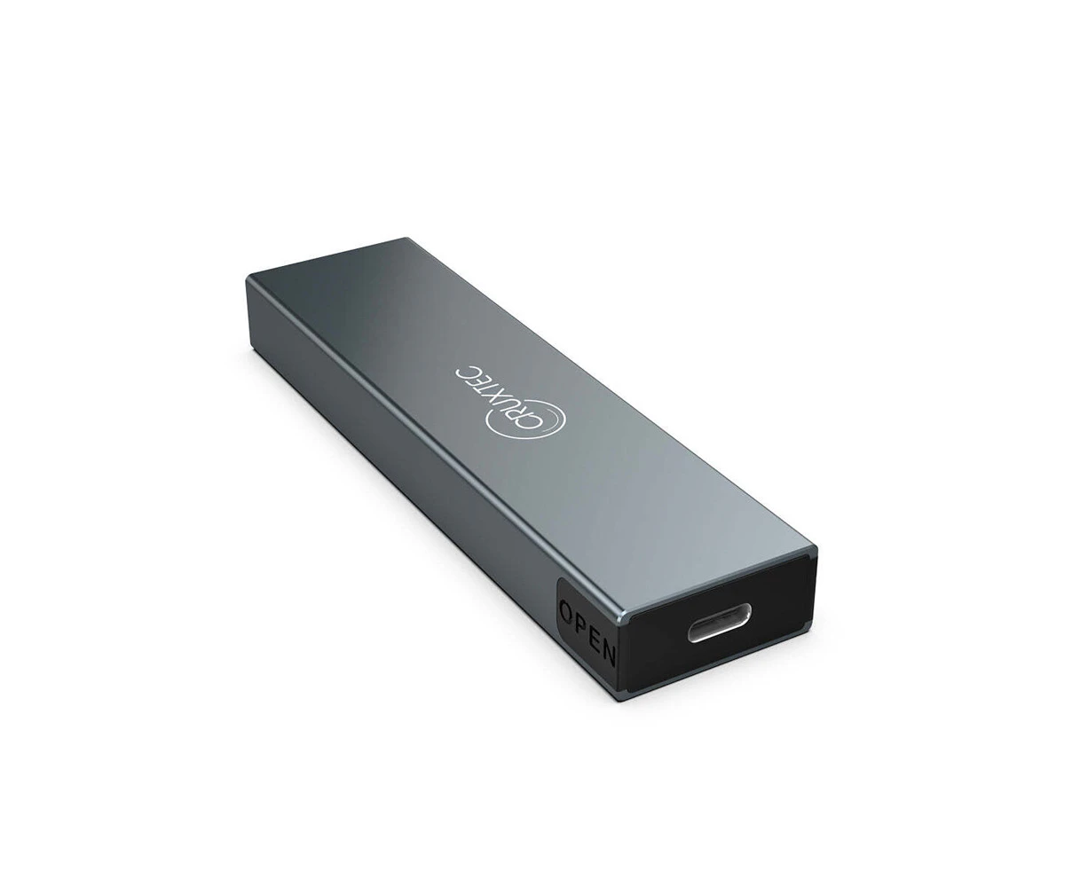 Cruxtec NVMe & NGFF Dual Protocol M.2 SSD to USB-C Slim Enclosure Black