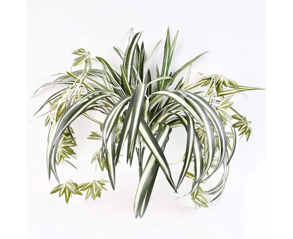 Willow & Silk Artificial Hanging 60cm Green Spider Plant Bush