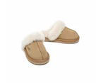 AUSTRALIAN SHEPHERD(R) UGG Slippers Kids Australian Sheepskin Wool Muffin - Chestnut