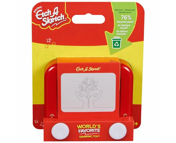 Etch A Sketch 6066730 PocketEtch Sustainable, Multicolored