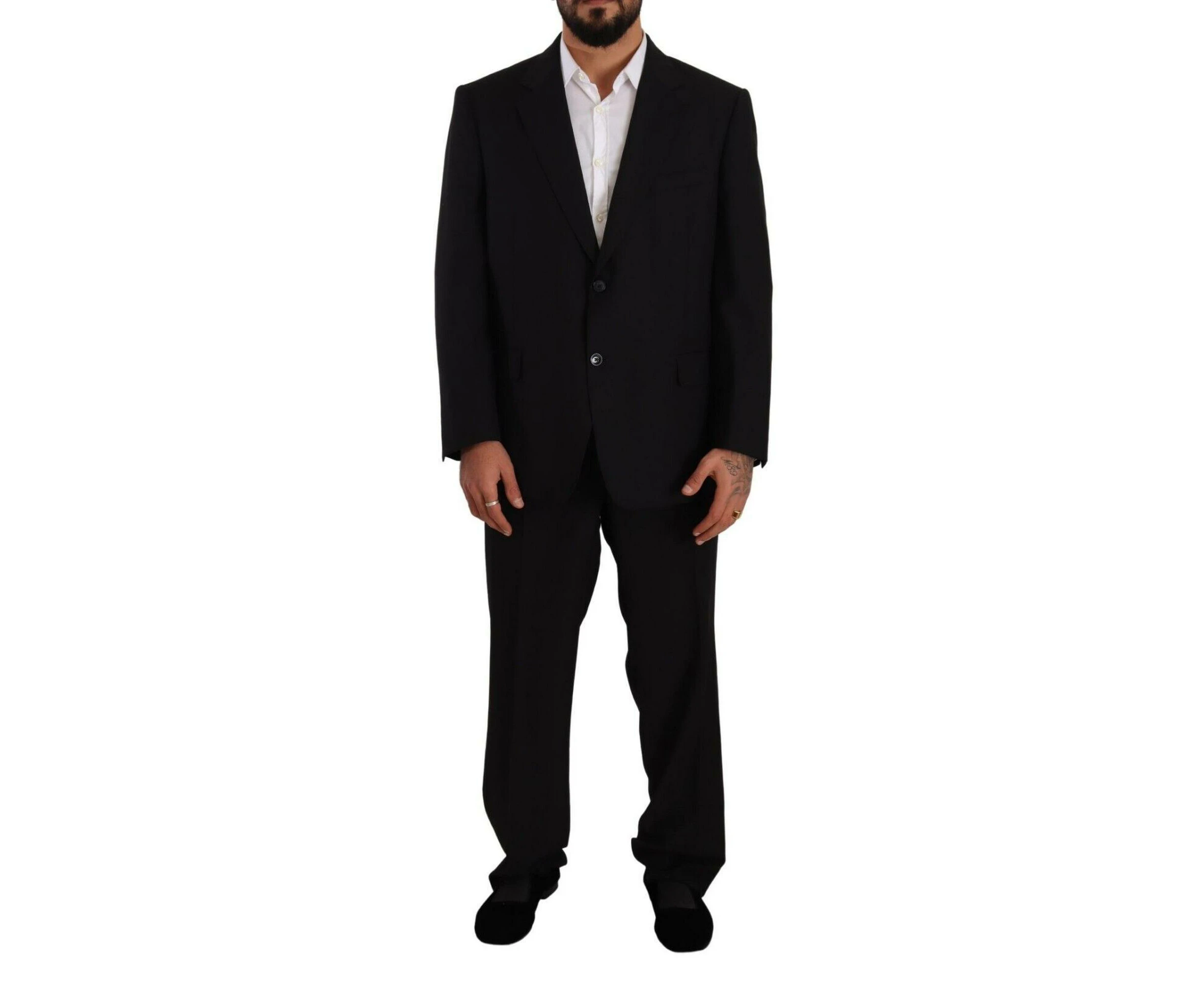 Authentic Domenico Tagliente Deconstructed 2 Piece Suit - Black