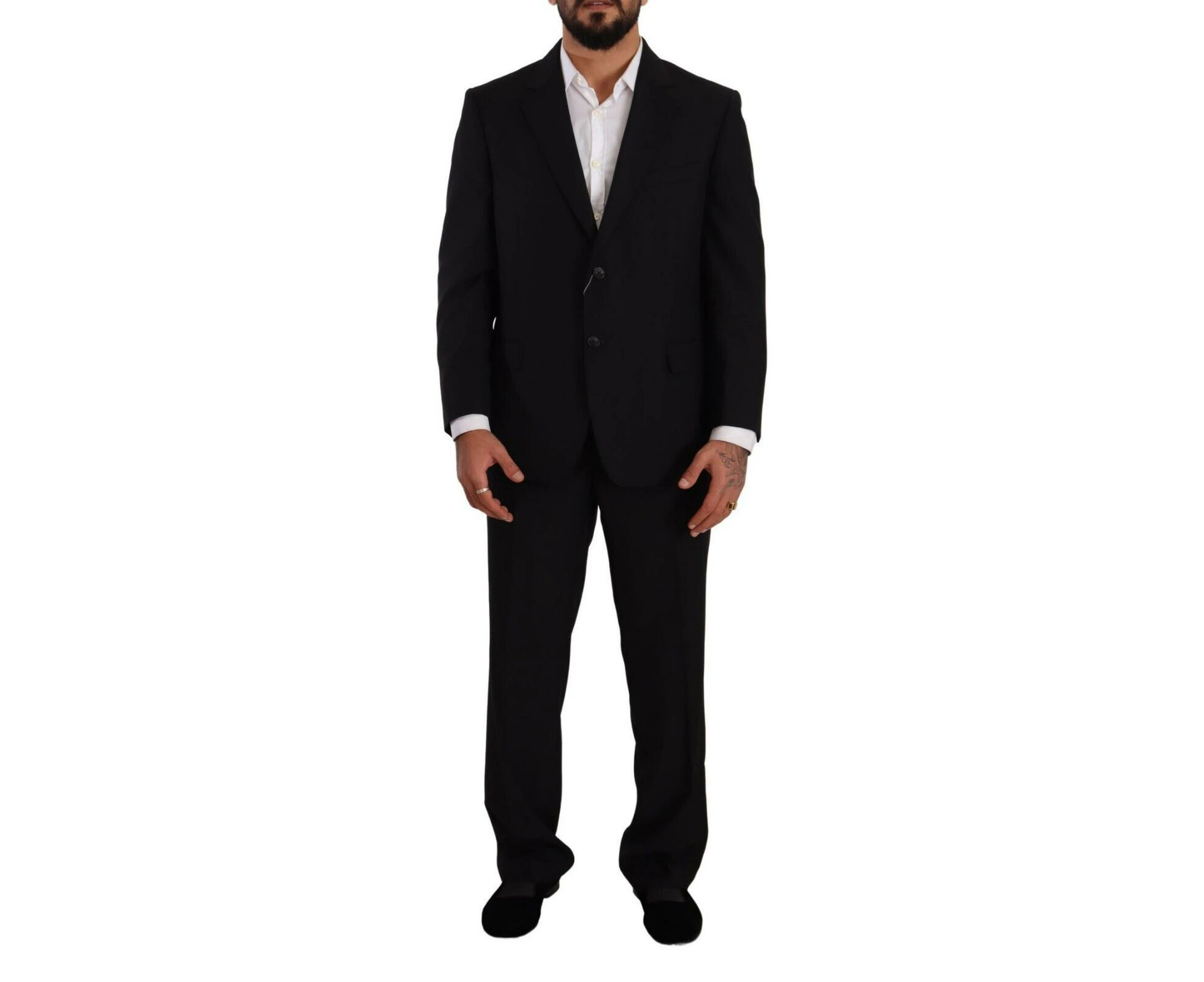 Deconstructed Two-Piece Suit - Black