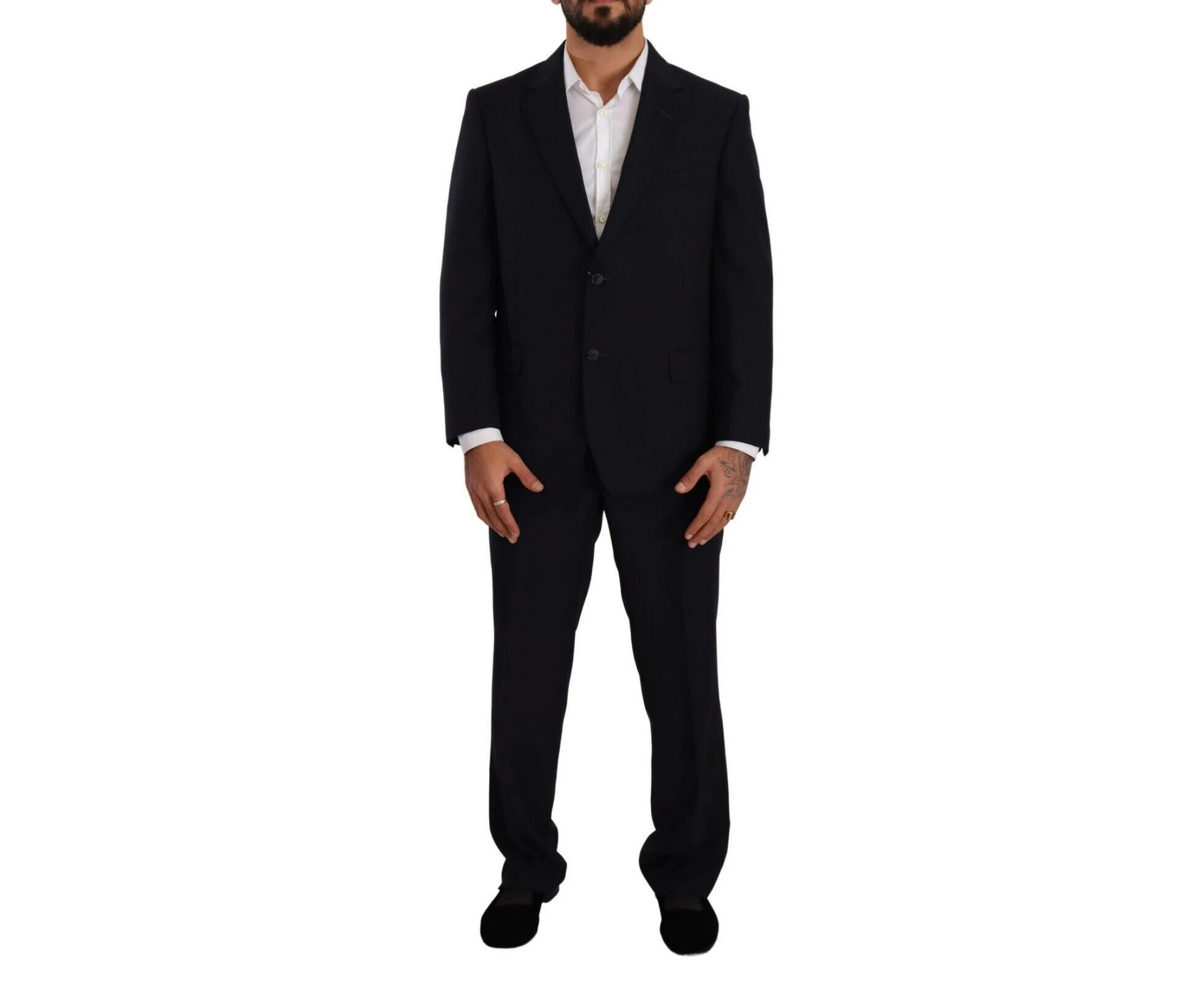 Deconstructed Single Breasted 2 Piece Suit - Black