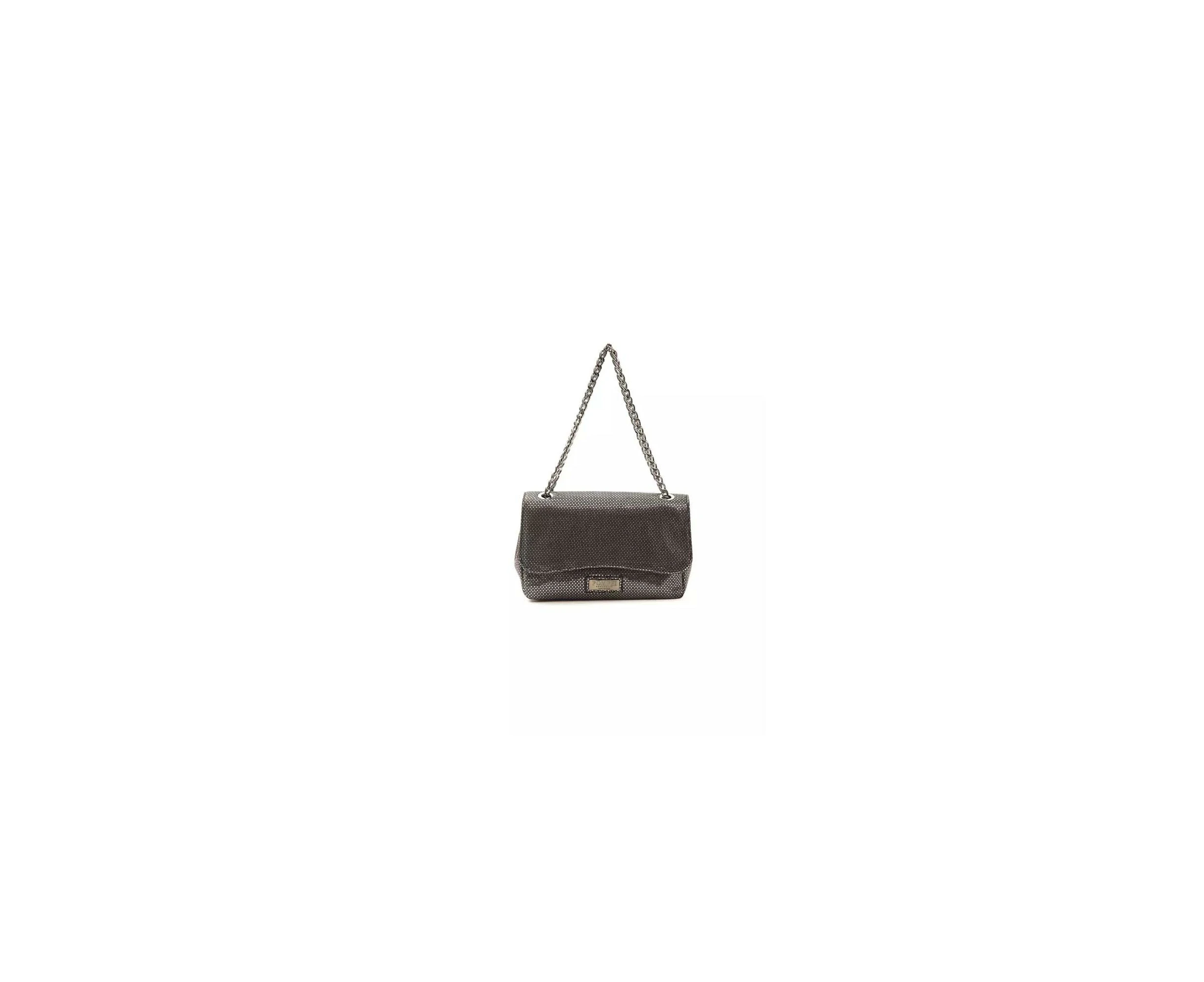 Pompei Donatella Gray Leather Women Crossbody Bag