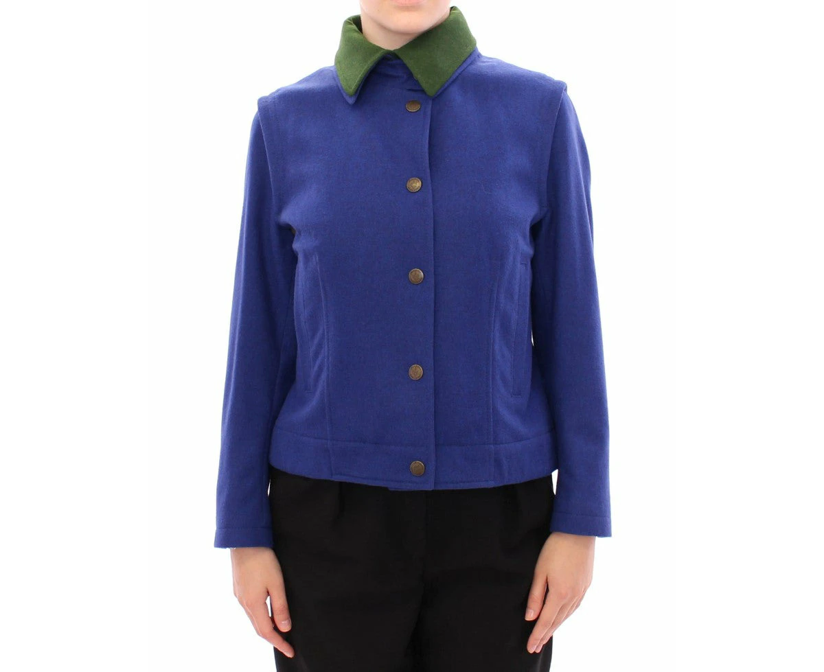 Andrea Incontri Habsburg Blue Green Wool Jacket Coat