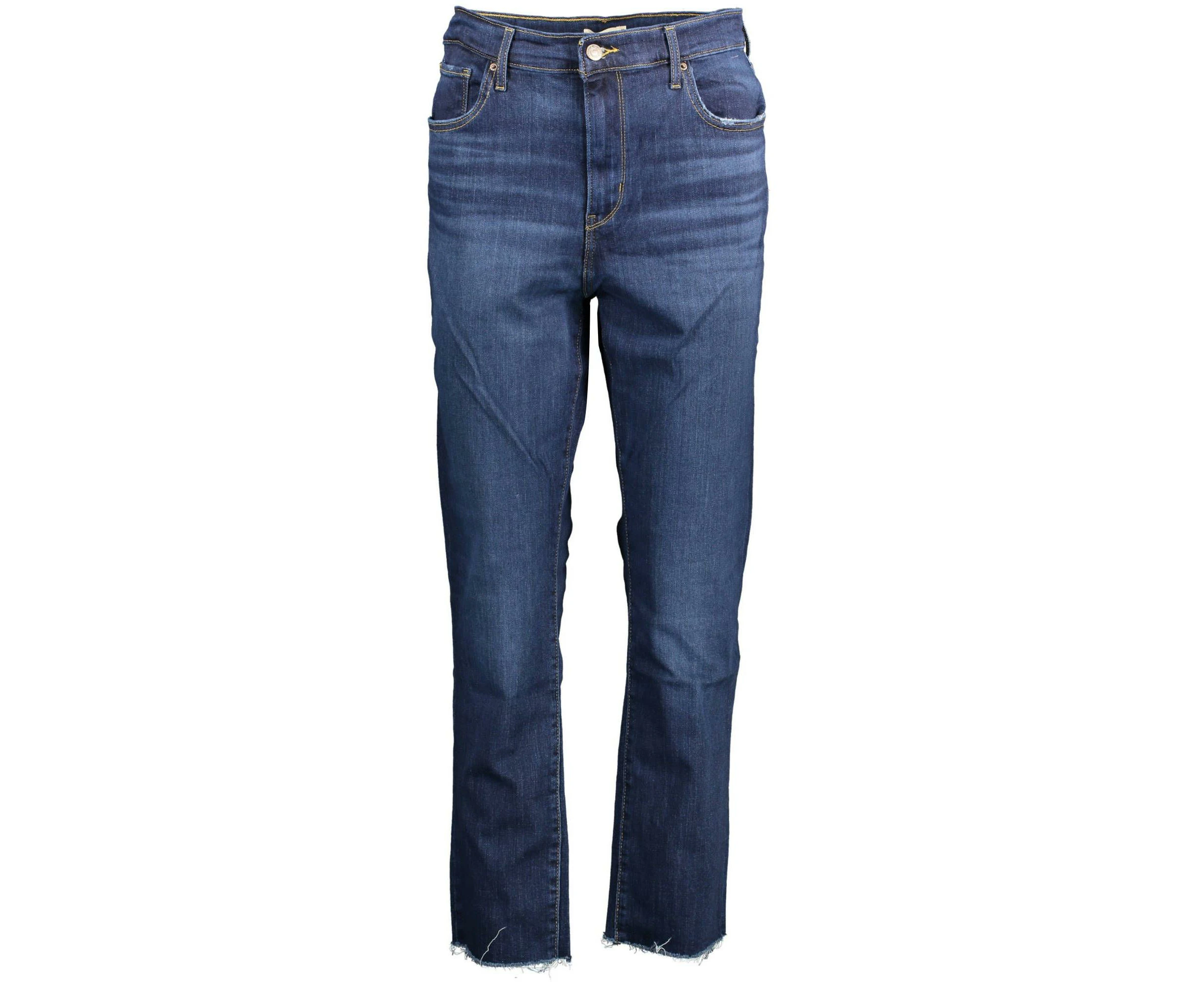 Cotton Blue 5-Pocket Jeans with Logo