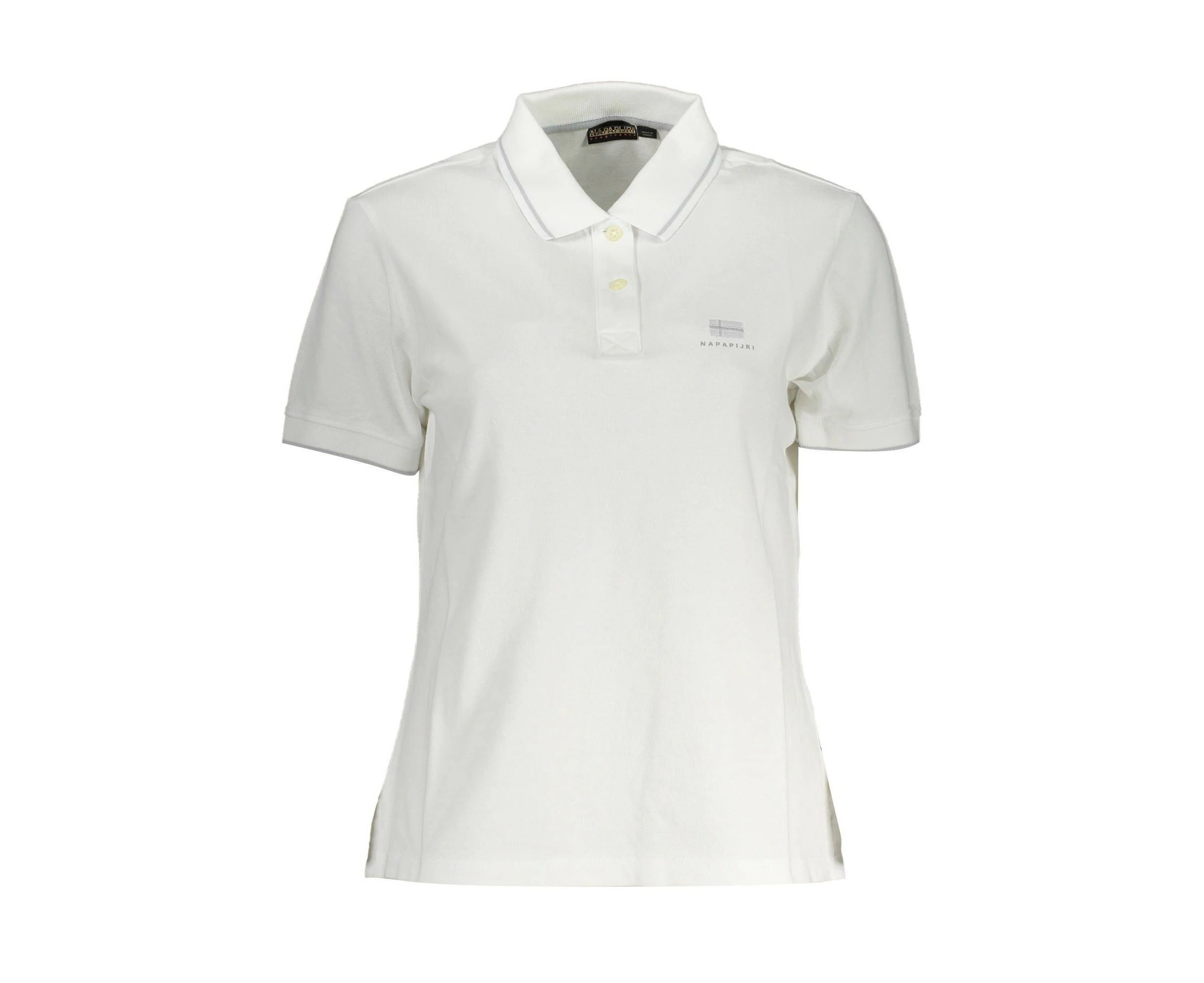 Cotton Polo Shirt with Contrasting Details and Logo Embroidery