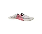 Dolce & Gabbana Elegant Sorrento Slip-On Sneakers in White & Pink