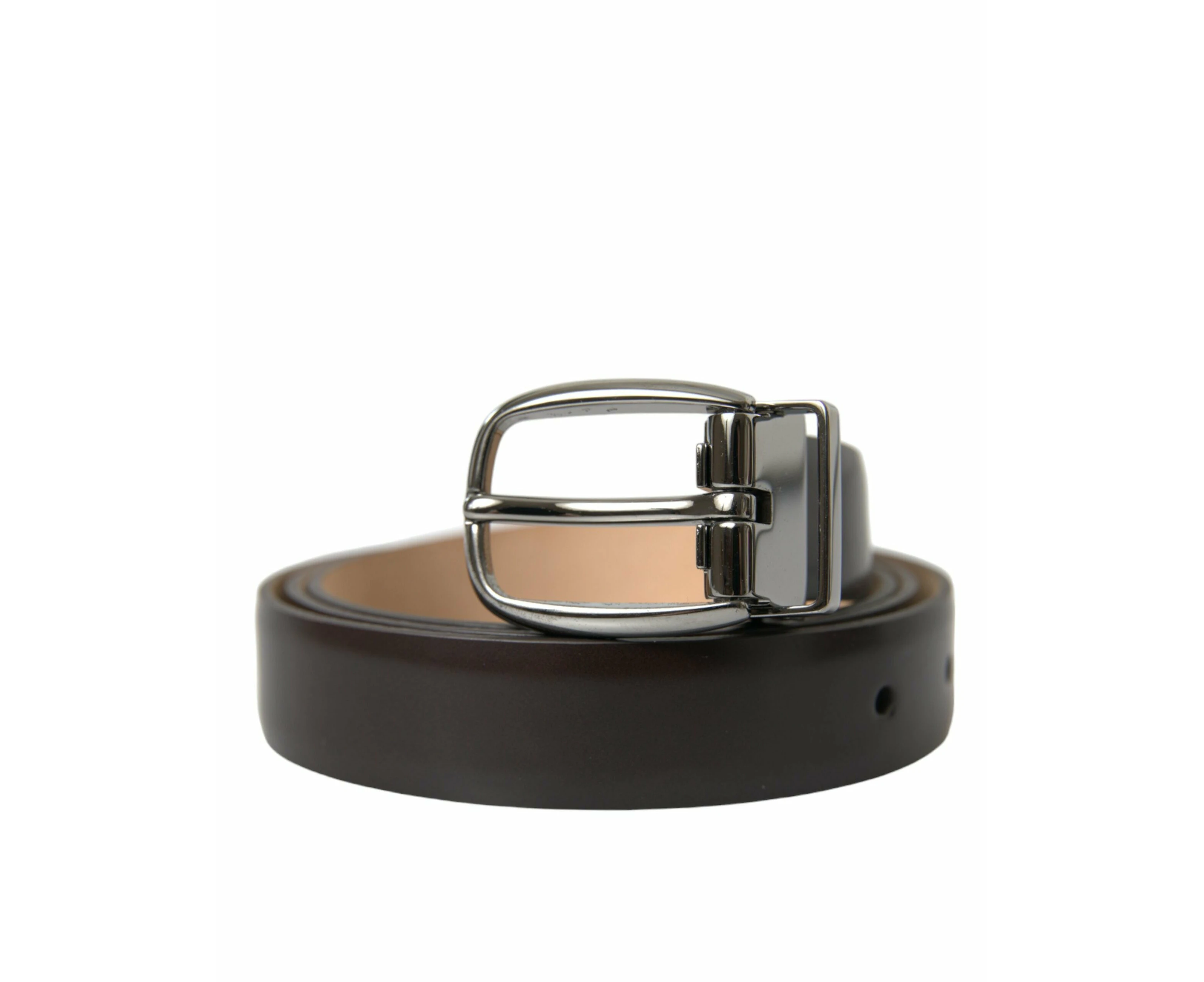 Dolce & Gabbana Elegant Leather Belt with Eye-Catching Buckle