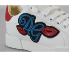 White Portofino Logo Classic Sneakers Shoes - White