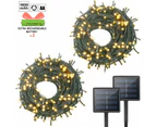 2Pack Each 72Ft 200Led Solar Lights Outdoor, Upgraded Super Bright Solar String Lights Outdoor Waterproof, 8 Modes Solar Christmas Lights For Wedding Patio