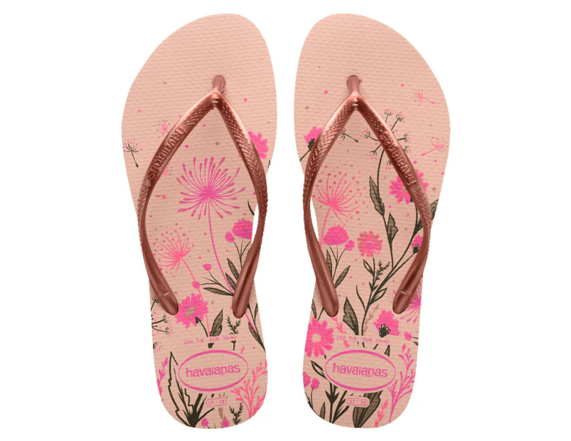 Havaianas Women's Slim Organic Thongs - Ballet Rose/Golden Blush/Rosa