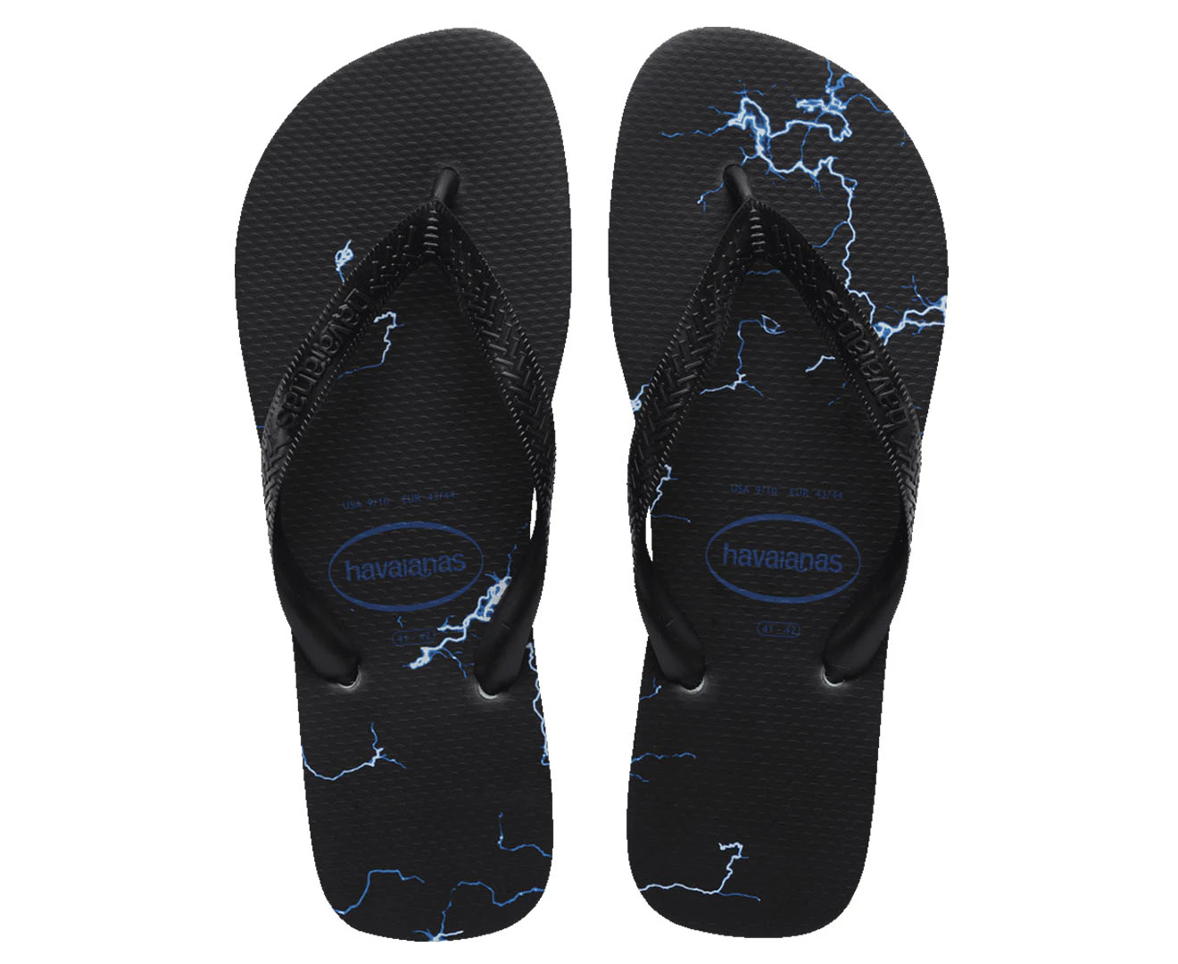 Havaianas Men's Top Thongs - Lightning Black/Blue