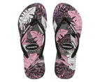 Havaianas Women's Slim Surf Floral Thongs - Black/White/Grey