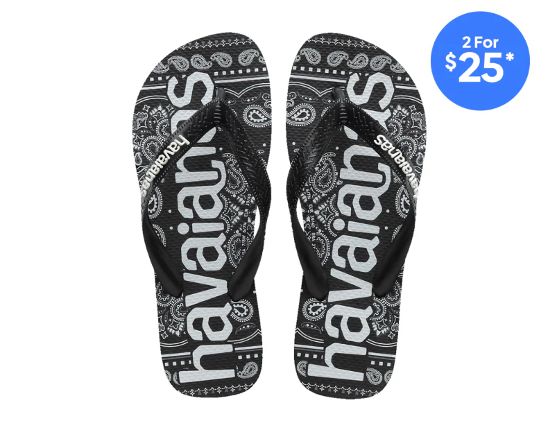 Havaianas Men's Top Logomania Thongs - Fashion Black