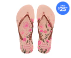 Havaianas Women's Slim Organic Thongs - Ballet Rose/Golden Blush/Rosa