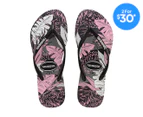 Havaianas Women's Slim Surf Floral Thongs - Black/White/Grey