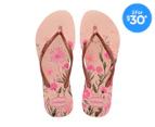 Havaianas Women's Slim Organic Thongs - Ballet Rose/Golden Blush/Rosa