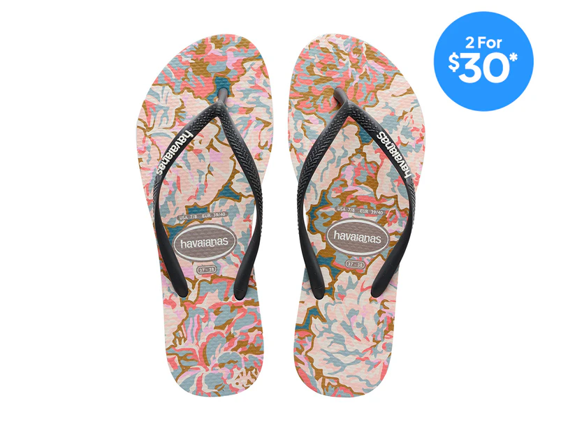 Havaianas Women's Slim Petals Thongs - New Graphite