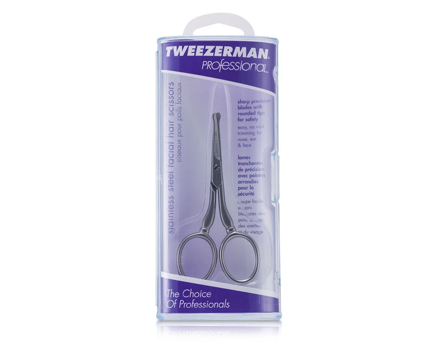 Tweezerman Professional Stainless Steel Facial Hair Scissors -