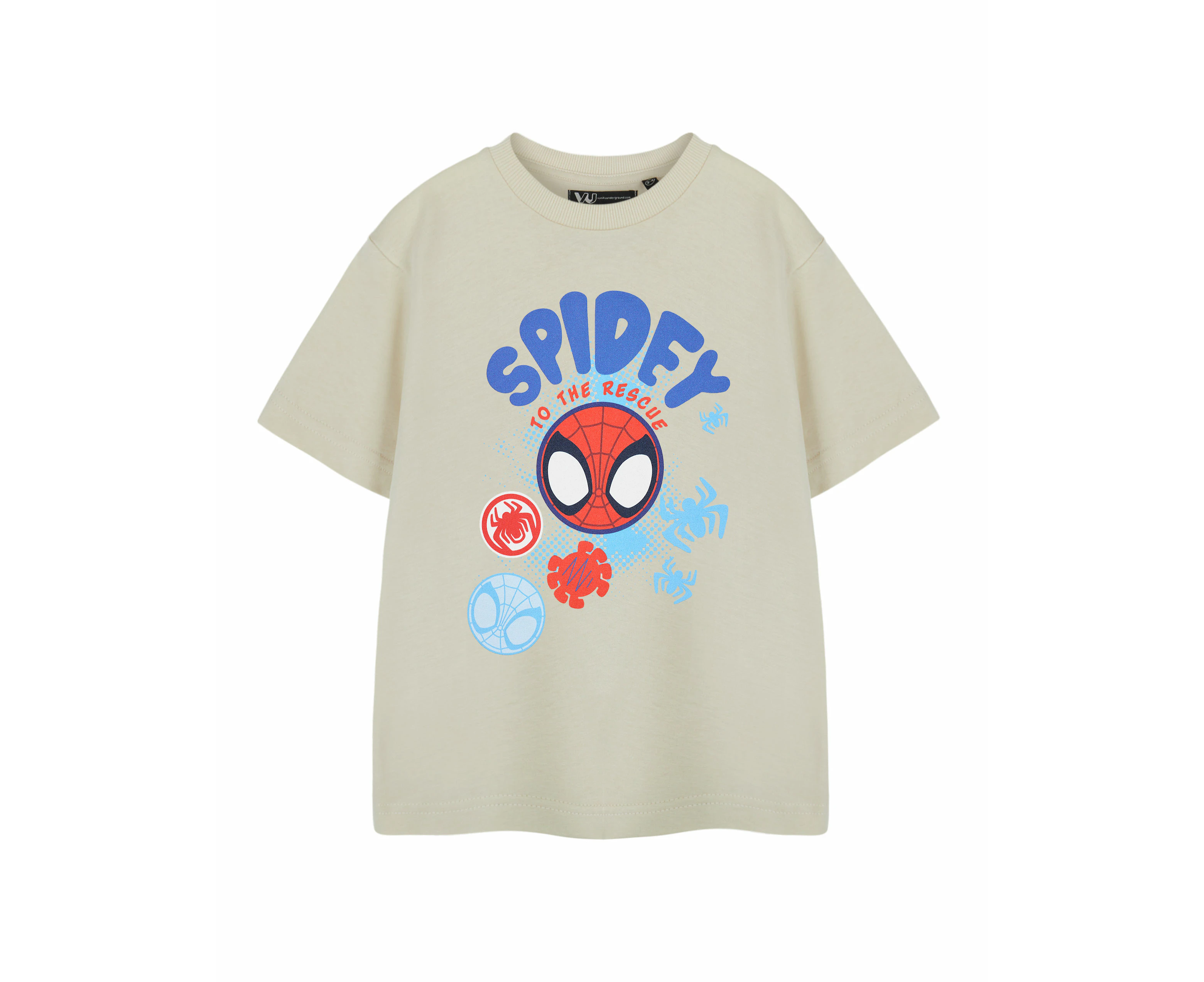 Spiderman Spidey and His Amazing Friends Boys Short Sleeved T-Shirt (Beige)