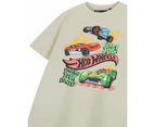 Hot Wheels Boys Short Sleeved T-Shirt (Beige)