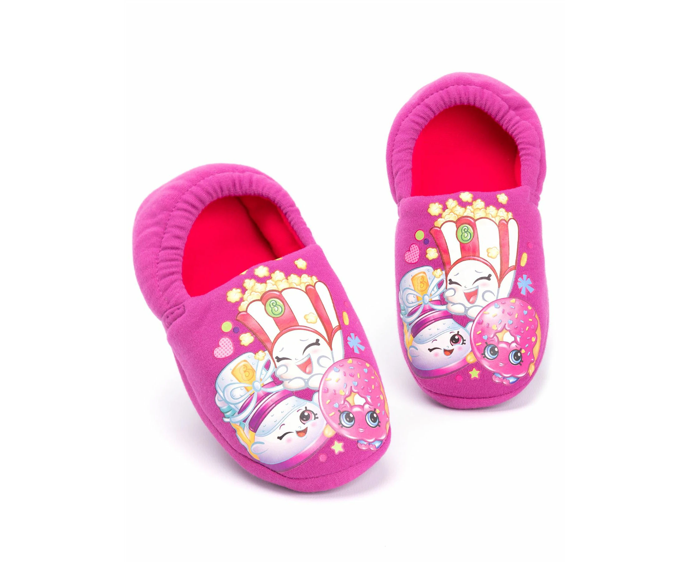 Shopkins Girls Slip On Loafer Slippers (Pink)