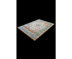 Faux Fur Traditional Rug  - 122 Peach Blue