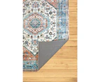 Faux Fur Traditional Rug  - 122 Peach Blue