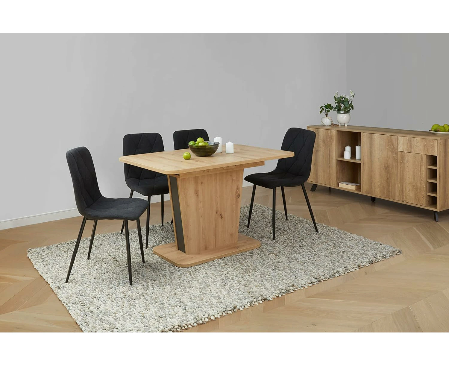 Matteo Extension Dining Table Ash + Graphite