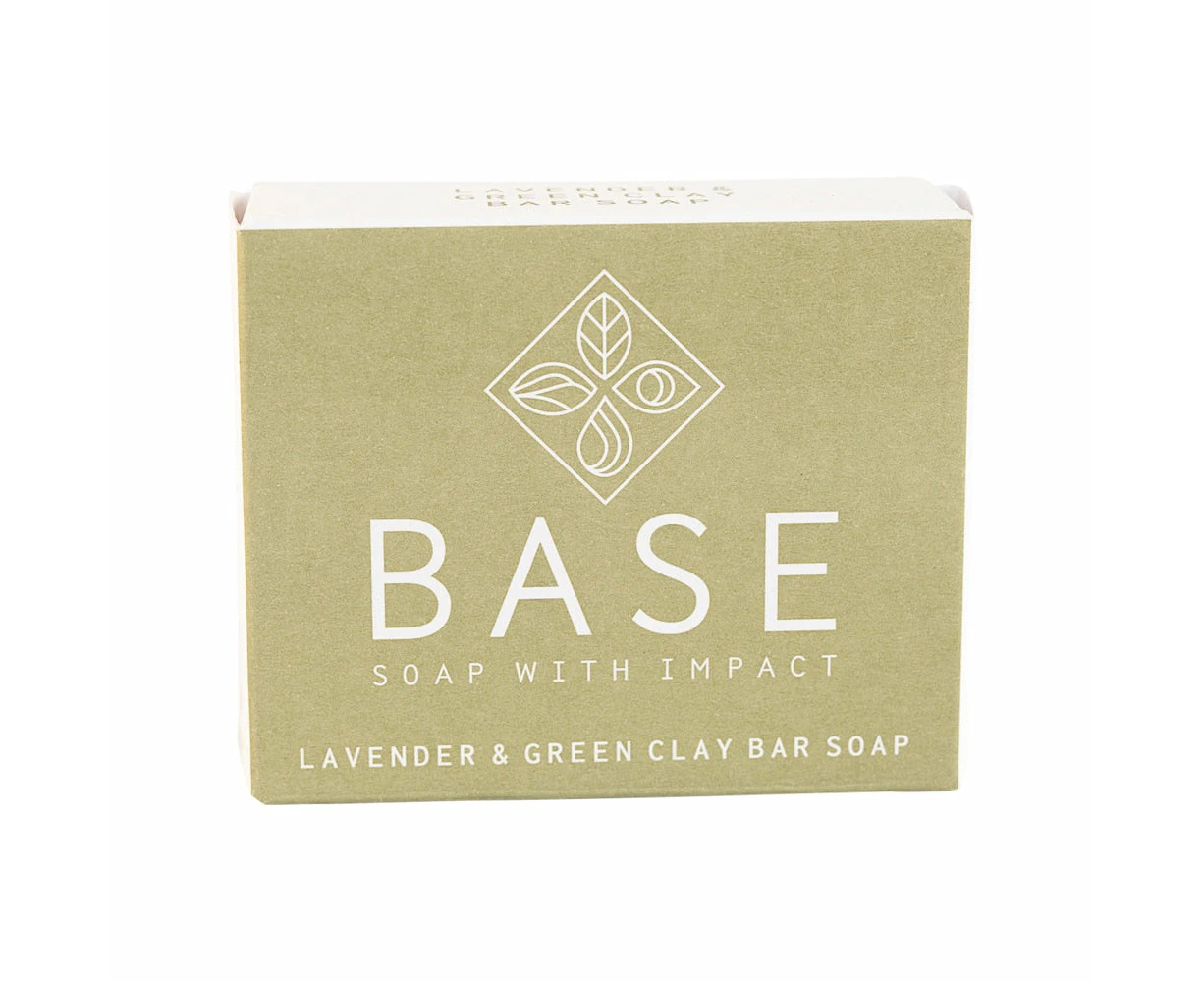 Base (Soap With Impact) Soap Bar Lavender & Green Clay (Boxed) 120g