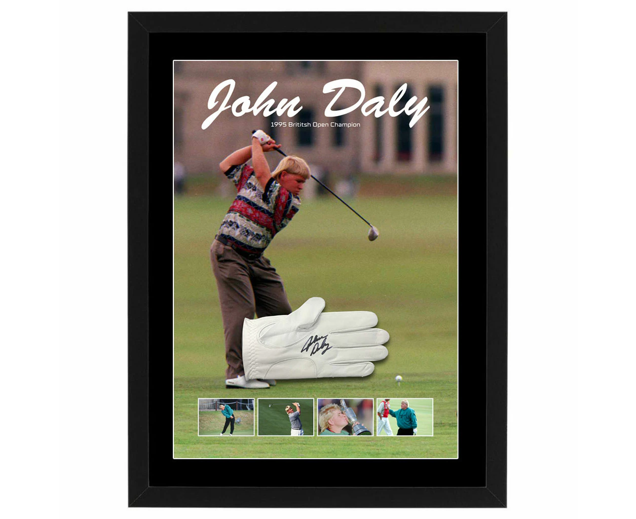 Golf - John Daly Signed & Framed Golf Glove (Beckett Hologram)