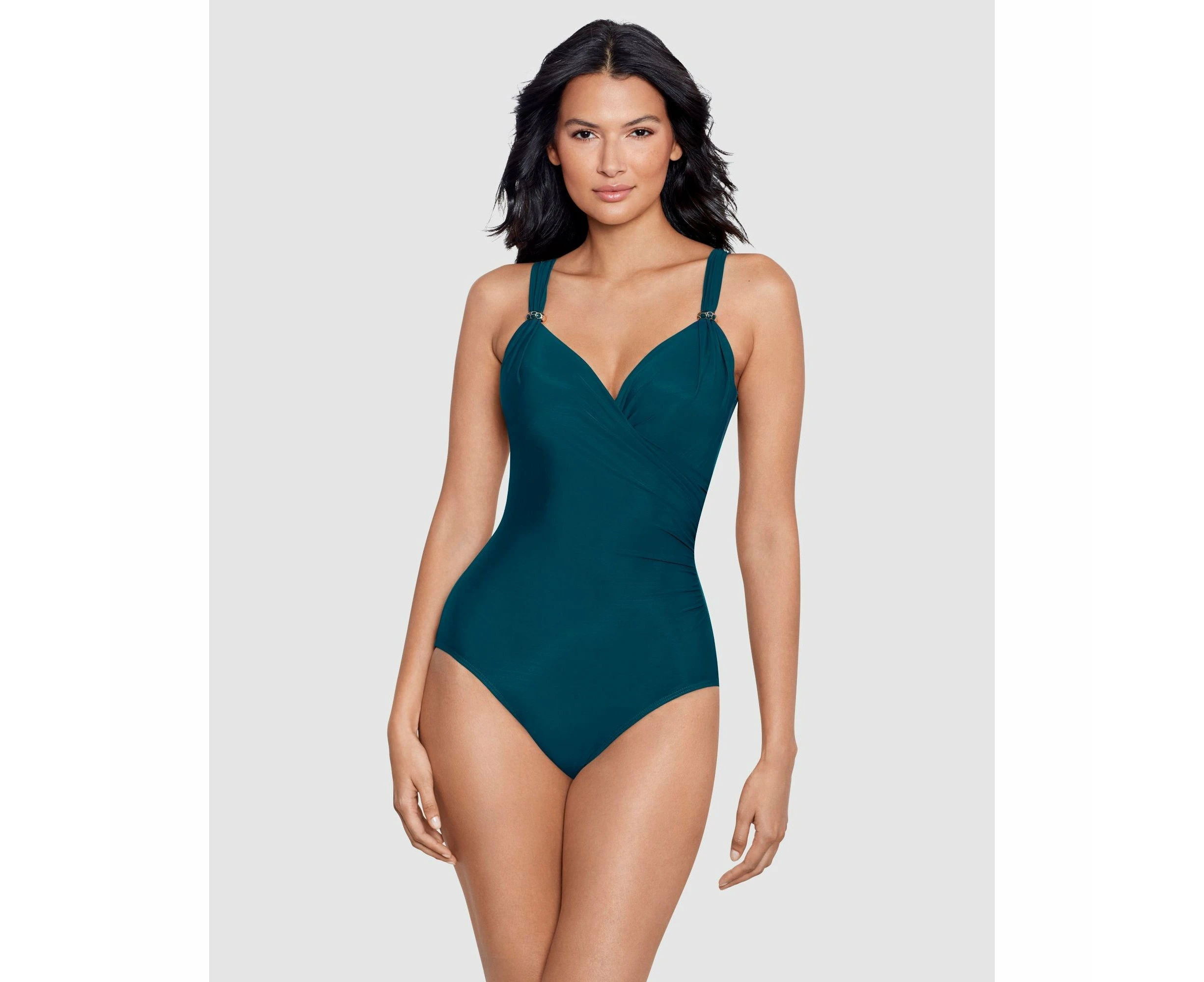 Miraclesuit Swim Women's Razzle Dazzle Siren Crossover Shaping Swimsuit