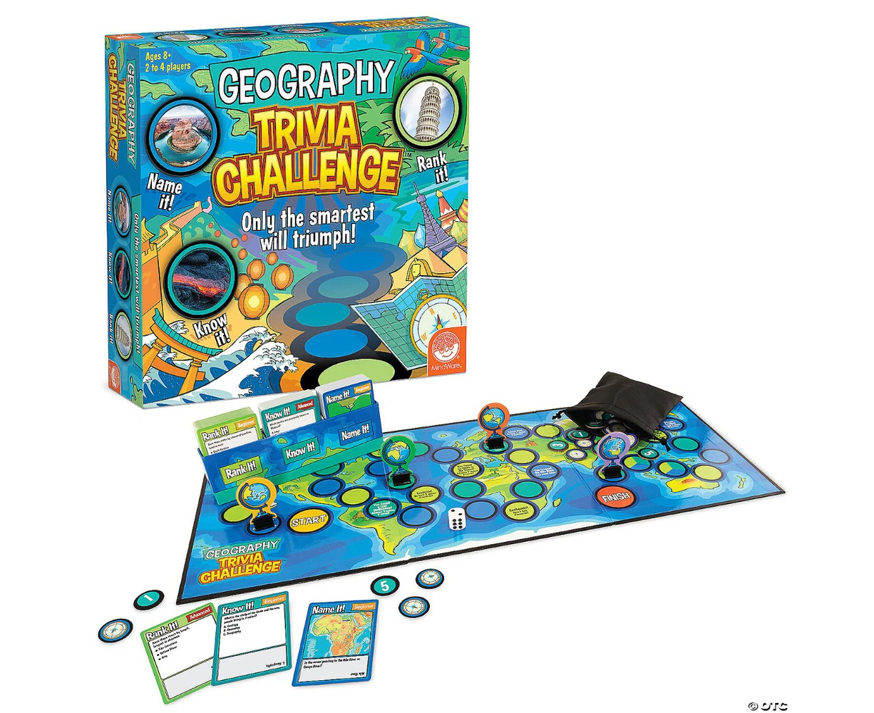 Geography Trivia Challenge Board Game