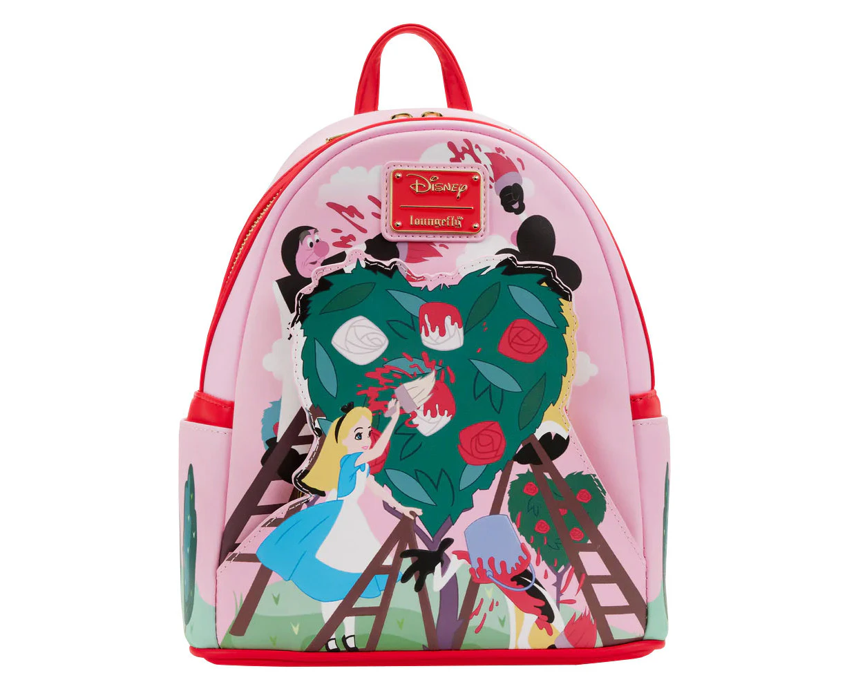 Loungefly Disney Alice In Wonderland 1951 Painting The Roses Red Faux Leather Mini Backpack