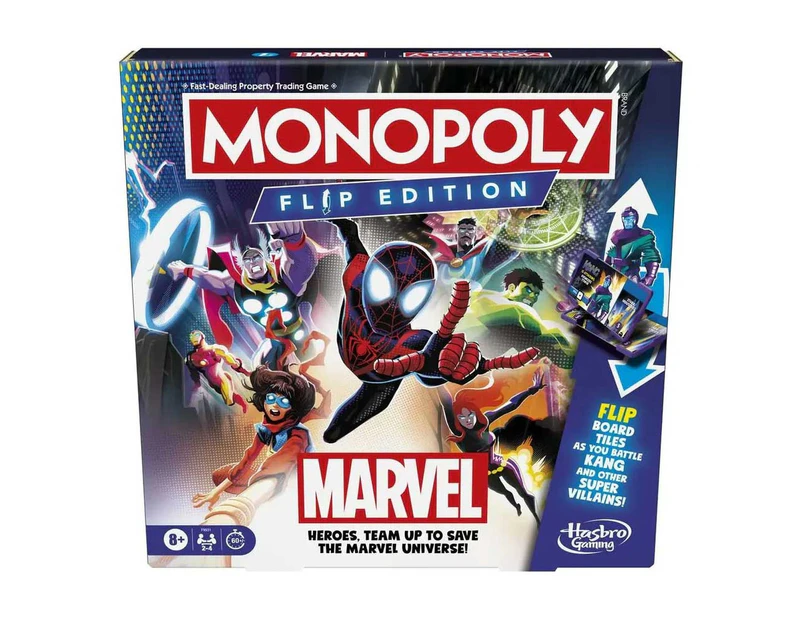 Monopoly Flip Edition Marvel Board Game