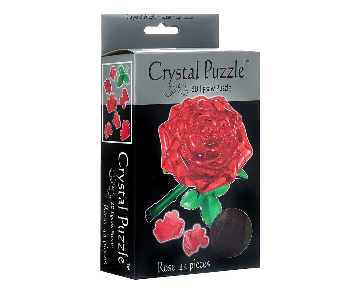 3D Crystal Red Rose Puzzle