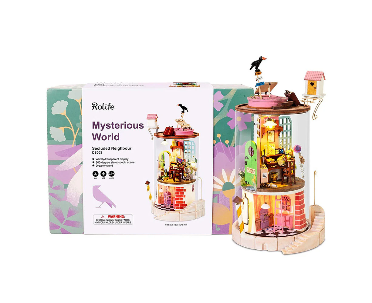 Rolife DIY Mysterious World Secluded Neighbour Miniature Glass Doll House