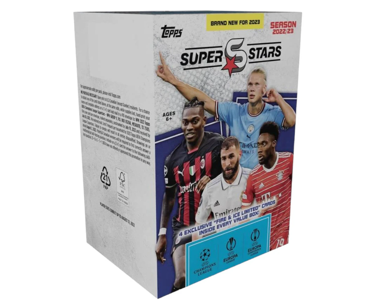 TOPPS UEFA Football Superstars 2023 Trading Card Value Box