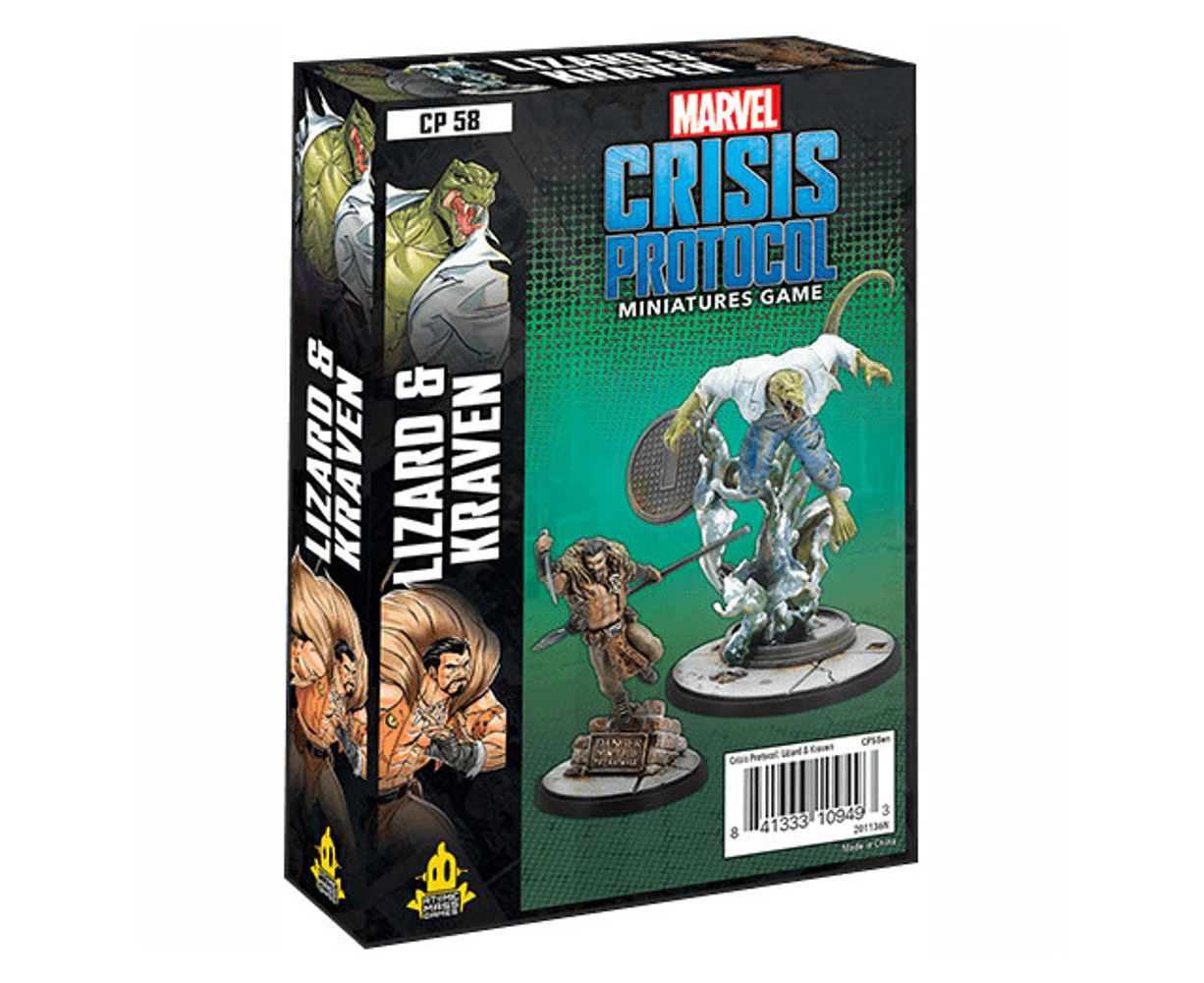 Marvel Crisis Protocol Lizard and Kraven Character Pack Miniatures Board Game