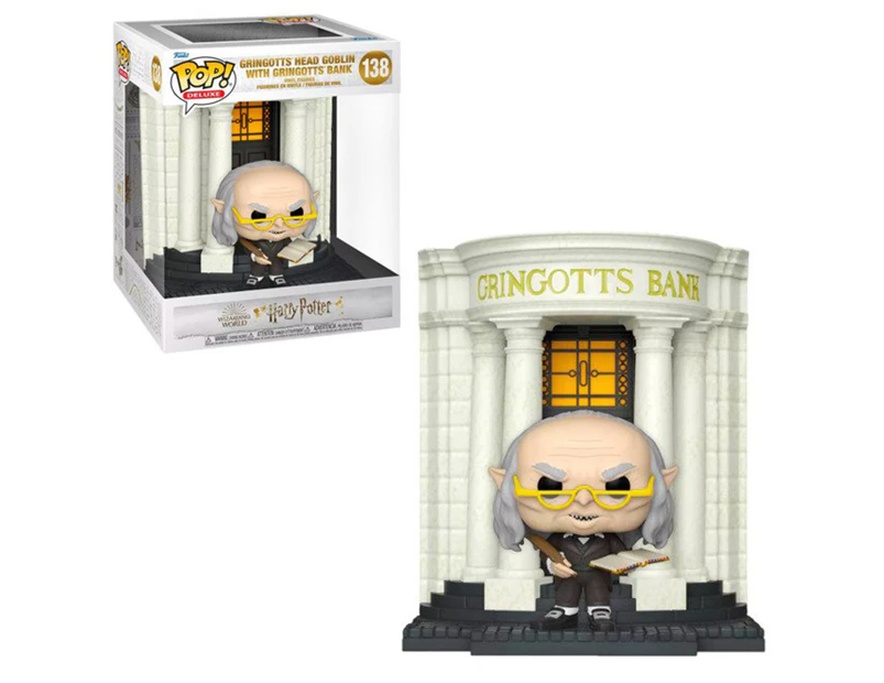 Harry Potter Gringotts Head Goblin with Gringotts Bank Diagon Alley Deluxe Funko POP! Vinyl