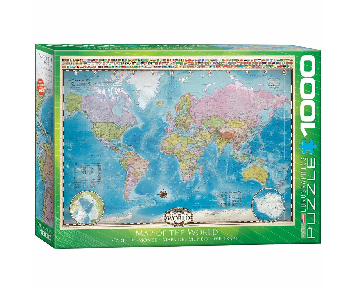 Eurographics Map of the World 1000 Piece Jigsaw Puzzle