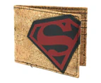 Superman Cork and Applique Bi-fold Wallet