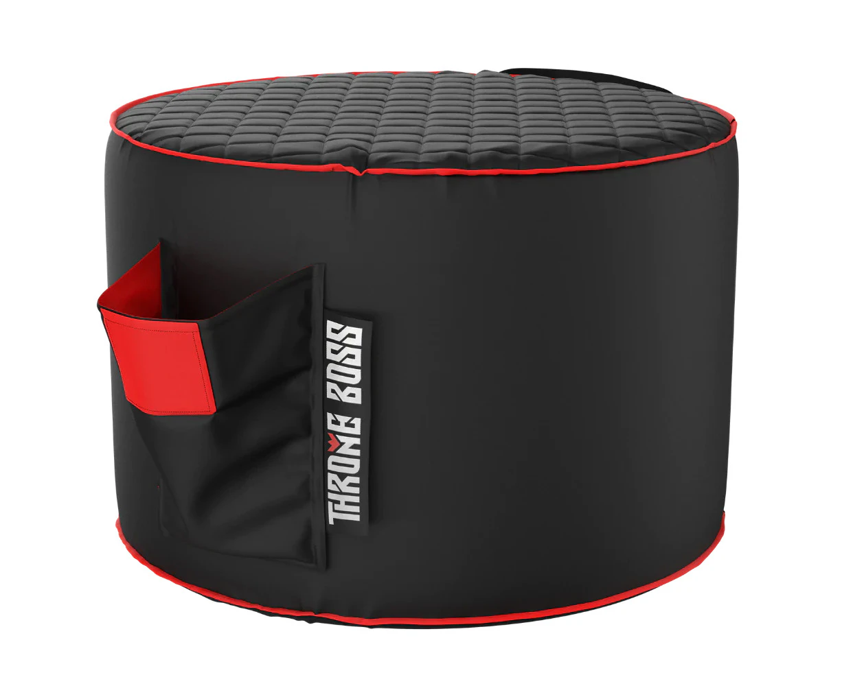 Throne Boss Footstool (Black/Red)